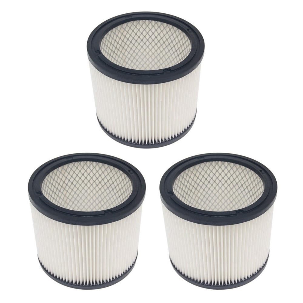 Dvftyuim 3Pcs 90304 Cartridge Filter Replacement For Shopvac 90304 90350 90333 903-04-00 9030400 Wet Dry Vacuum Cleaner(3Pcs)