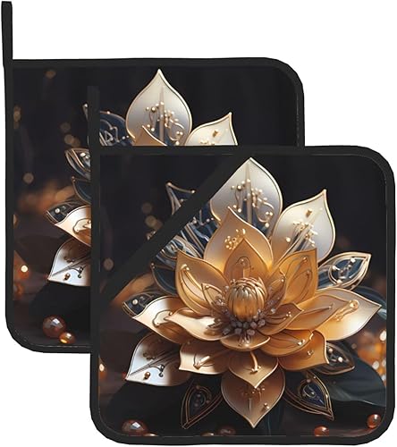 Soportes para macetas de loto blanco delicado para cocina, resistentes al calor, antideslizantes, almohadillas calientes para cocinar y hornear (8 x disponible en Yaxa Venezuela