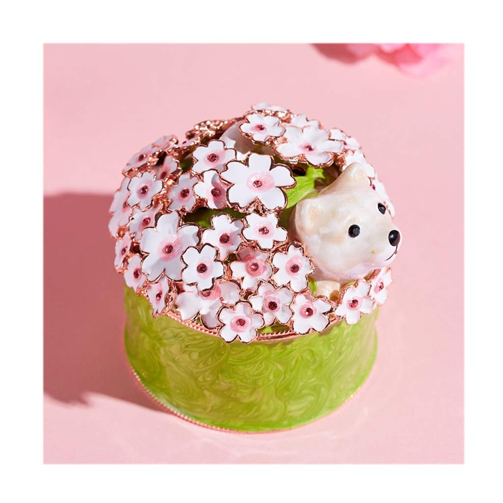 XuejuanshopMusic Box/Musical Box Green and Pink Dog Music Box,Jewelry Box,Small,Home Decoration Crafts,Creative Gifts,Perfect Birthday/Christmas/Valentine's Gift Musical Boxes & Figurines