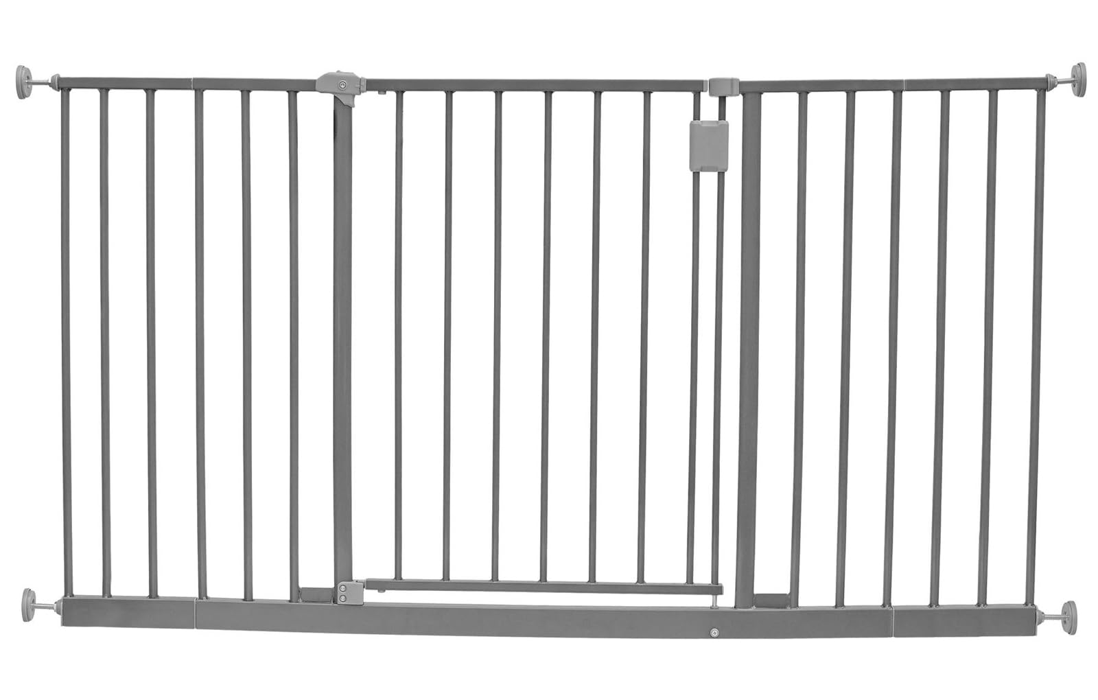 Safetots Matt Grey Extra Wide Hallway Gate, 134Cm - 140Cm, Pressure Fit Baby Gate, Safety Barrier For Hallways And Wide Spaces, Easy Installation