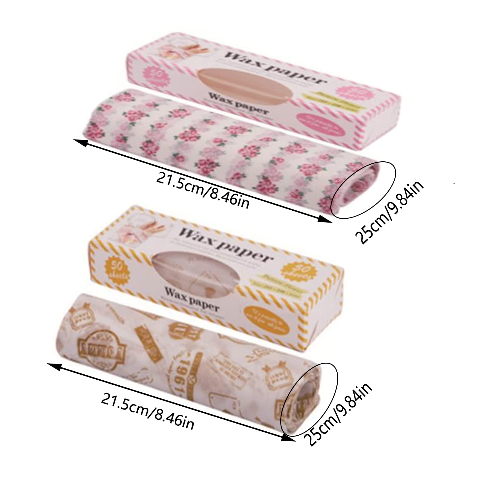 UTRUGAN 100 Fogli Carta Cerata da Imballaggio Alimentare Carta Oleata Impermeabile Carta Cerata Ecologica per Avvolgere Hamburger, Panini, Caramelle, Sandwich Carta Forno Fogli (28CM * 26CM