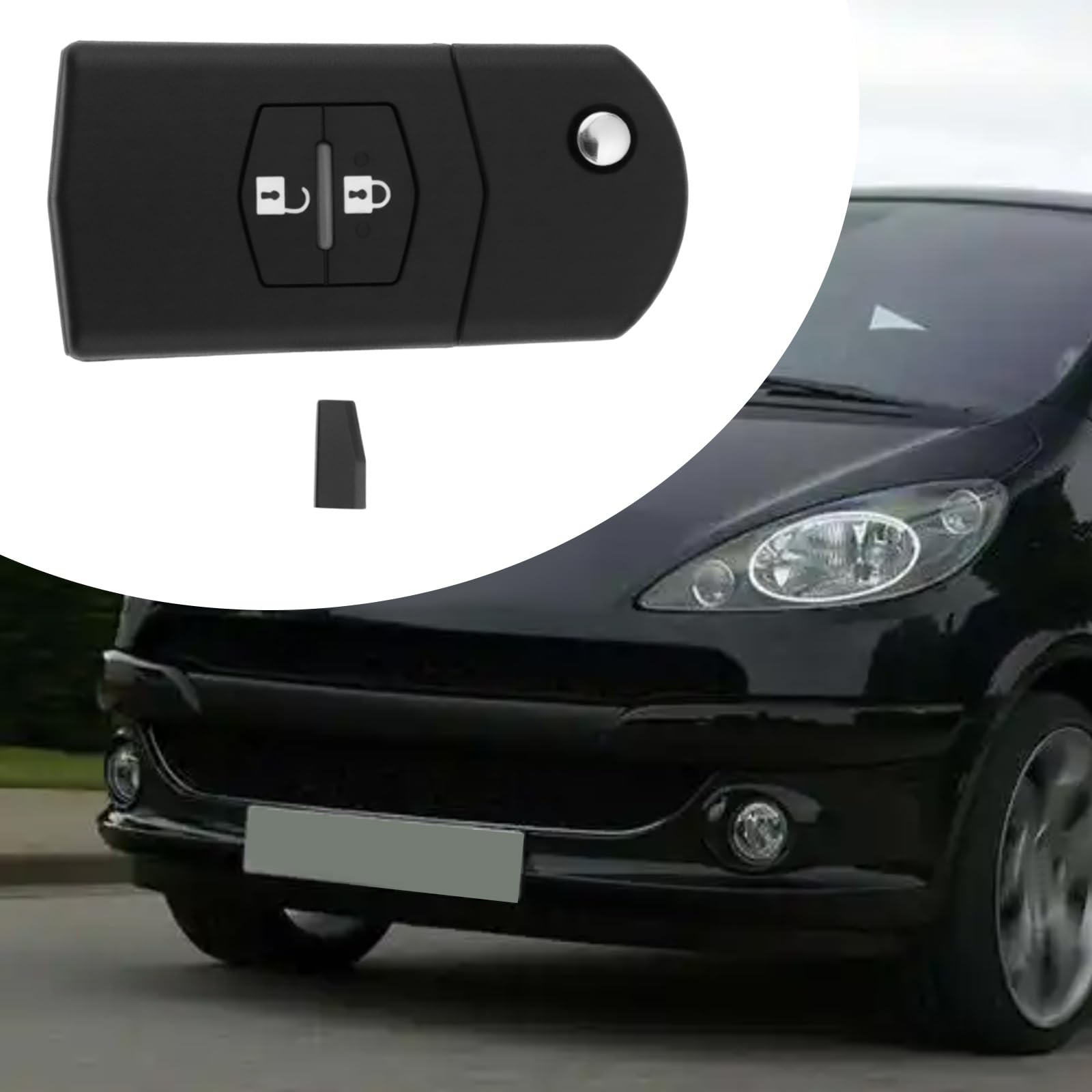 Télécommande autoradio clé 4D63 puce 2 boutons 41781 Compatible avec Mazda 3 5 6 CX7 (Maz24R)
