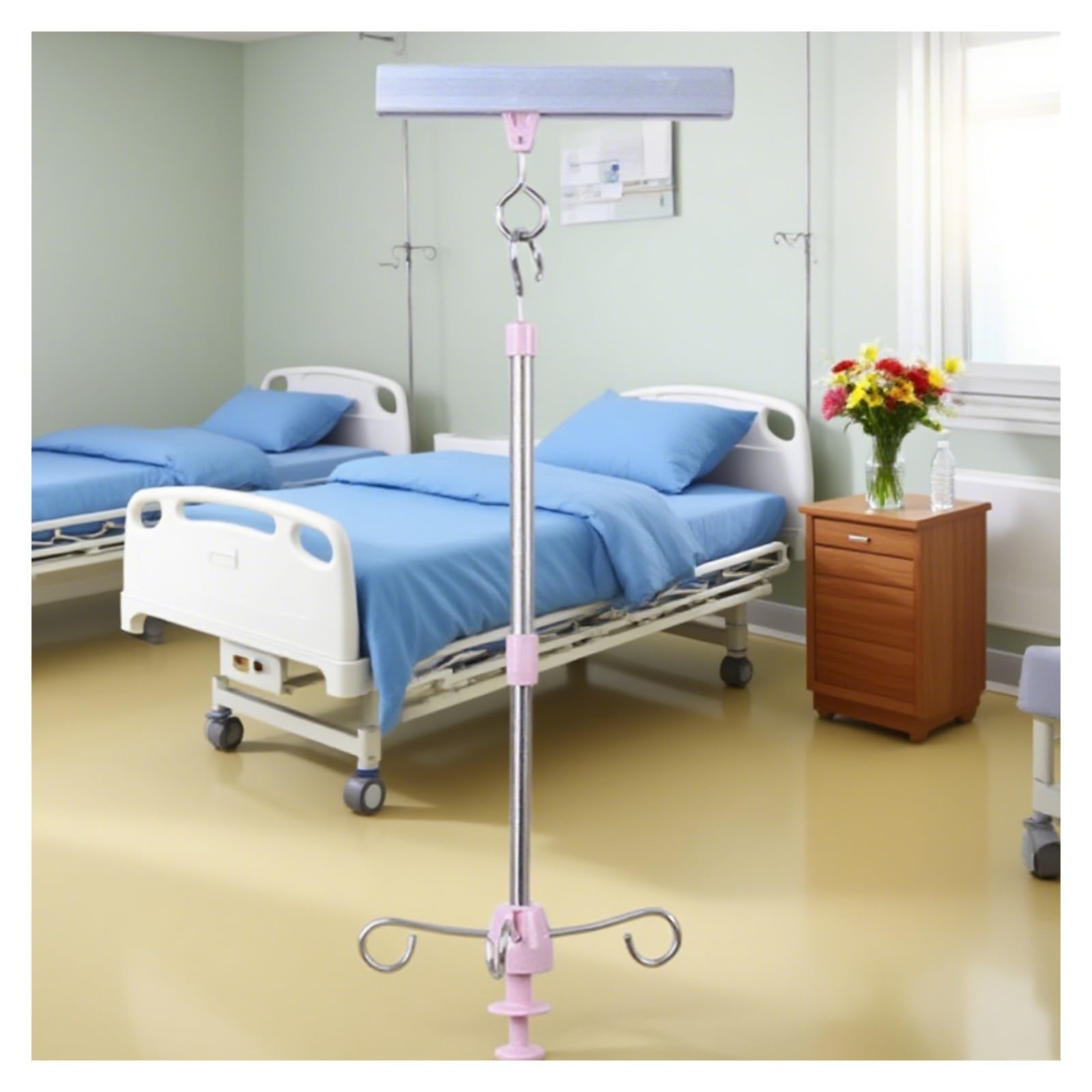 Portasueros Rosa Portabotellas de Acero Inoxidable con Riel de Instalación de Aleación de Aluminio Diseño Ajustable Montaje en Techo for Una Instalación Segura Diseño de Múltiples Ganchos(Pink- with h