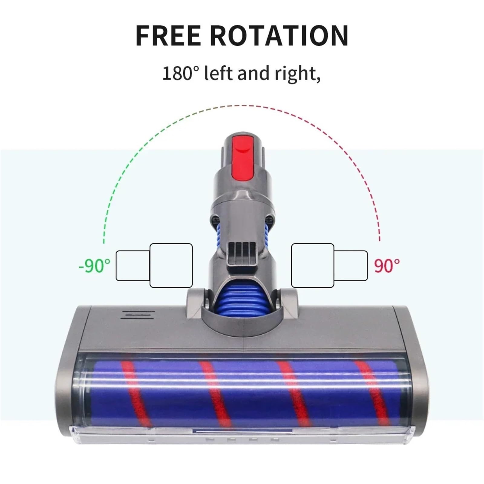 Pieza de aspiradora con cabezal de cepillo de rodillo barredor suave, Compatible con Dyson V10 V11 V7 V8 V15