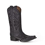 CORRAL Women's Western Boot Embroidery in Cowhide Leather Black