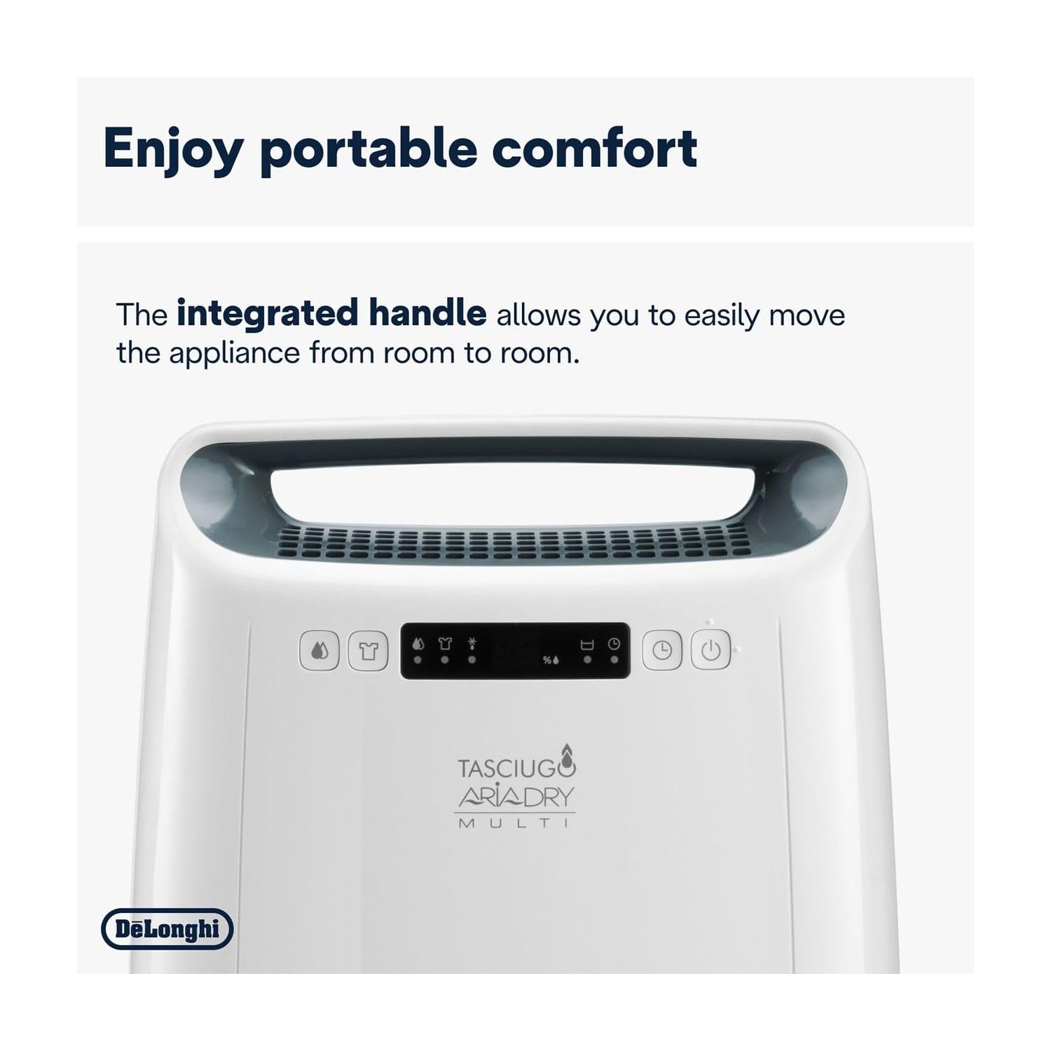 De'Longhi Tasciugo Ariadry Multi DEX216F osuszacz powietrza – elektryczny osuszacz powietrza i oczyszczacz powietrza do pomieszczeń do 75 m³, funkcja prania, nadaje się dla alergików, przyjazny dla
