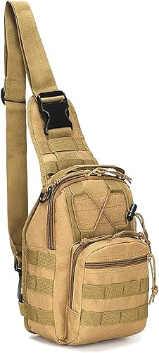 Mochila táctica para el hombro, pequeña, para exteriores, para hombres, viajes, senderismo, camping, mochila para Rover, color negro