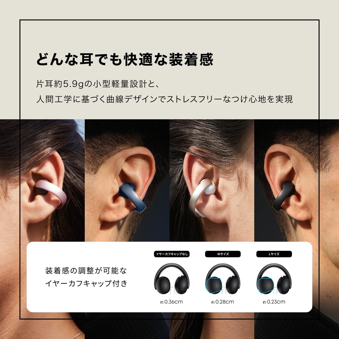 イヤホン soundcore AeroClip Anker Anker Soundcore AeroClip (Bluetooth 5.4), Open Ear Wireless