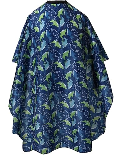 Profesional Impermeable Peluquería Cabo Corte De Peluquería Salón De Peluquería Con Cierre A Presión Rayas, Azul