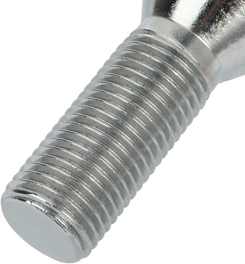 OCPTY 20pcs M12x1.25 Wheel Lug Bolt 12x1.25 Lug Nuts Silver Shank Length 28mm fit for Jeep Compass for Renegade for Cherokee, for Fiat, for Chrysler 200, for Dodge Dart