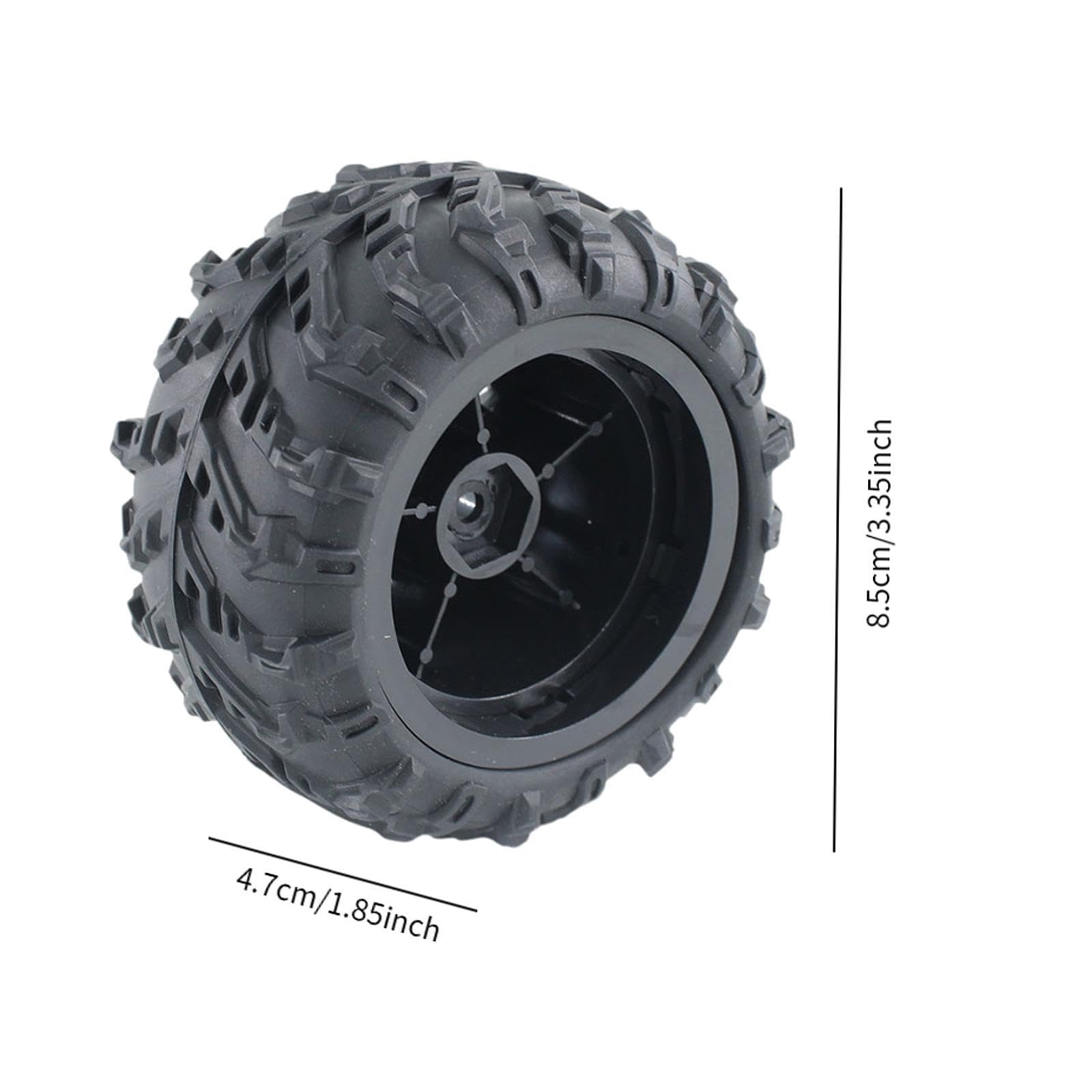 4x Mise à Niveau Des Pneus En Caoutchouc RC pour 1/12 1/14 1/16 124016