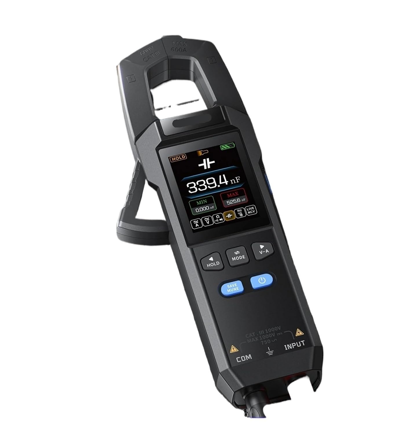 C-100 Clamp-on Multimeter, High-Precision Ammeter with Temperature Probe