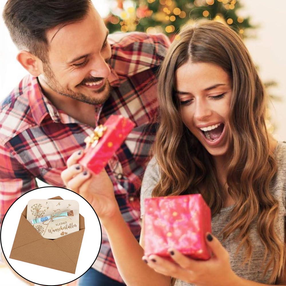 Regalo Denaro Creative In Legno Con Dente Di Leone E Buste - Idea Originale Per Compleanni E Matrimoni