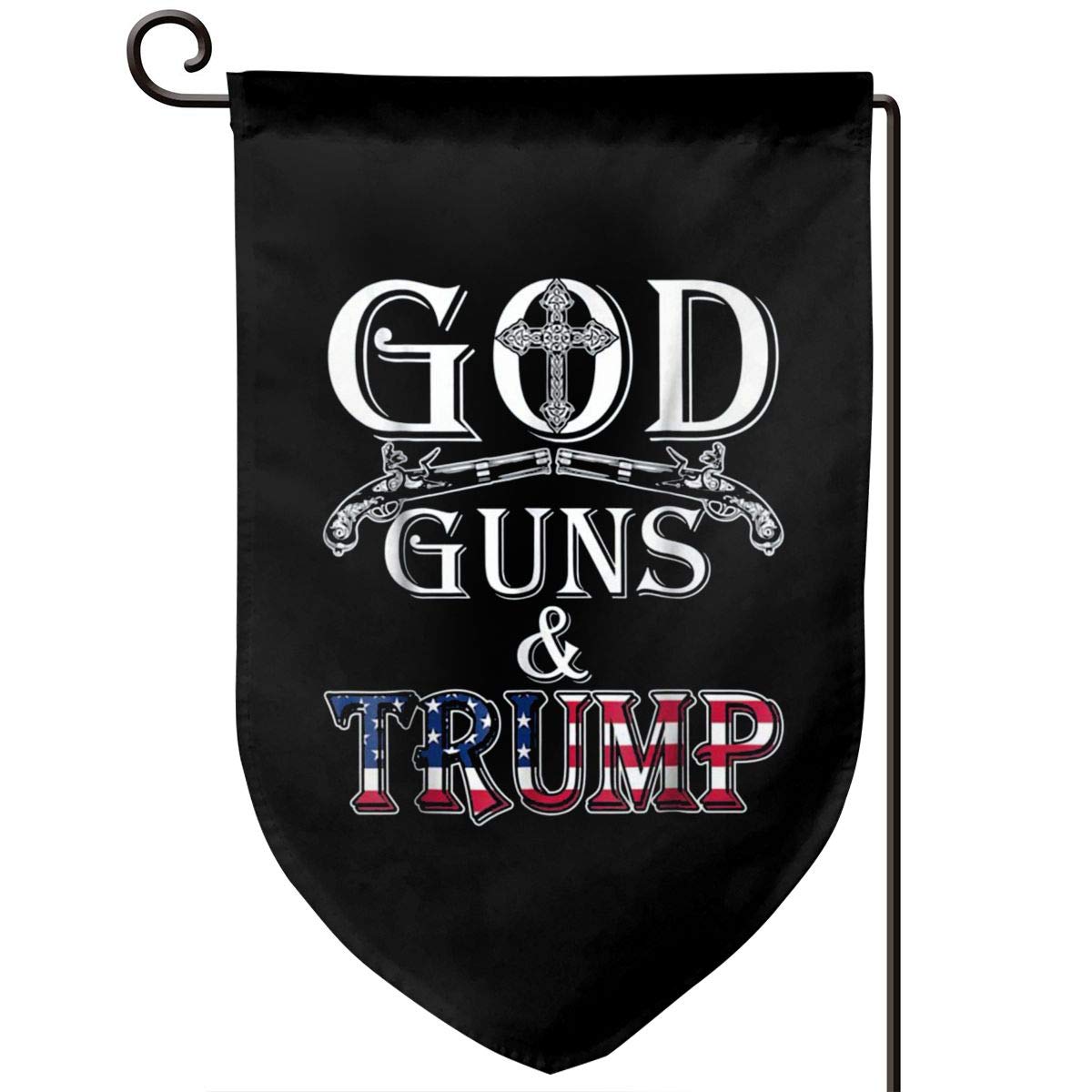SDHEIJKY God Guns & Trump 1 Garden Flag 12.5 X 18 Inches,Home Garden Flag 12.5 X 18 Inch