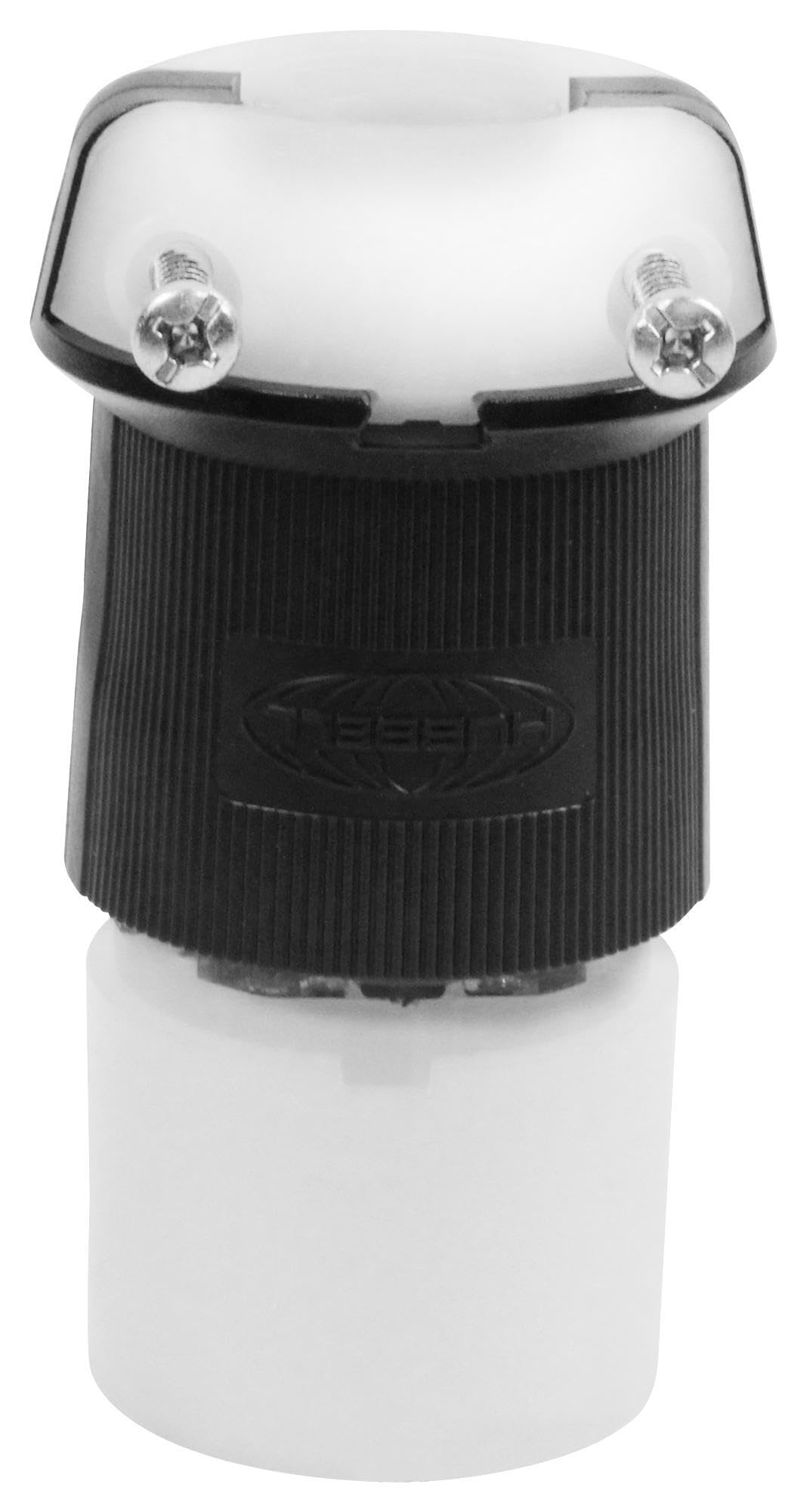 Hubbell HBL2313 Locking Connector, 20 amp, 125V, L5-20R, Black and