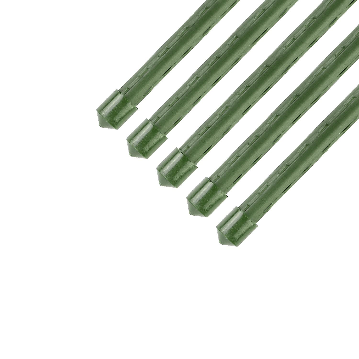 Sekey Tomaten Rankhilfe, Pflanzenstütze für Gurken, Bohnen, Himbeeren, Blumen, Kunststoff Beschichtetes Stahlrohr Rostfrei Pflanzenstäbe, 75 cm x 8 mm, 5 Stück