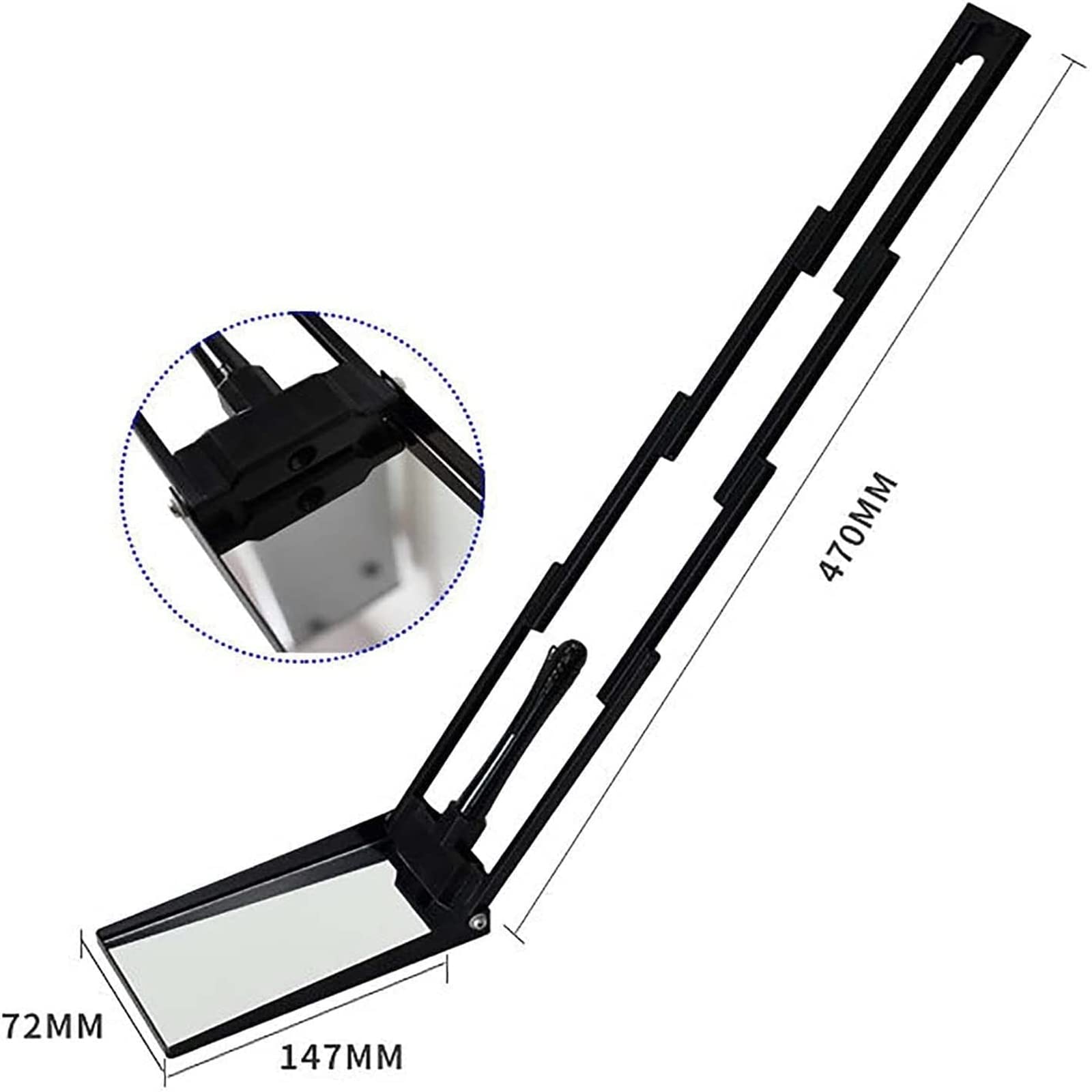 Miroir d'inspection portable avec lumière, télescopique réglable pour véhicule et usage industriel