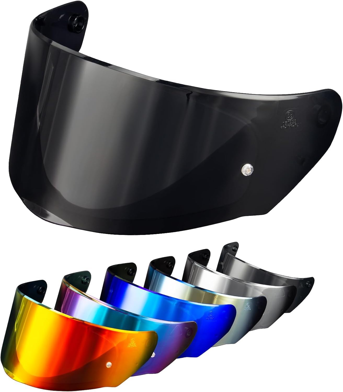 PSLER Visière de Casque pour LS2 Outer FF320 Rapid FF353 Assault FF328 Stream FF800, Visière Teintée pour Casque de Moto Accessoires de Remplacement(Noir Foncé)