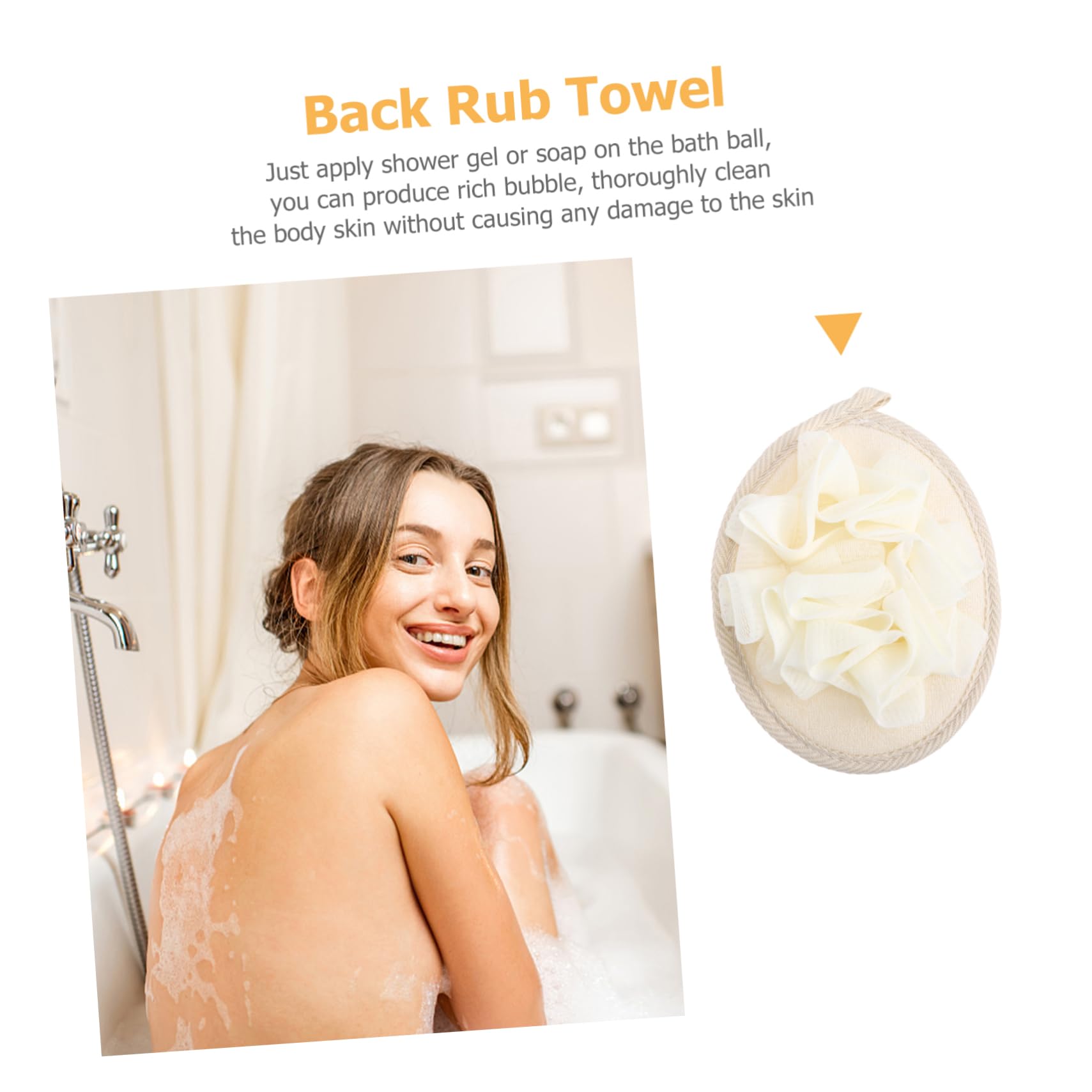 FRCOLOR Juego de 2 Esponjas Exfoliantes para Baño Y Ducha Paquete Familiar Cuerda para Colgar 4 Unidades