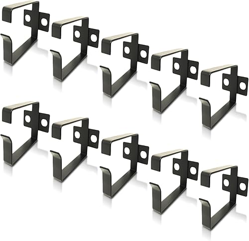 Paquete de 10 ganchos de anillo en D para administración de cables de rack de servidores - Juego de montaje de gancho organizador de soporte para