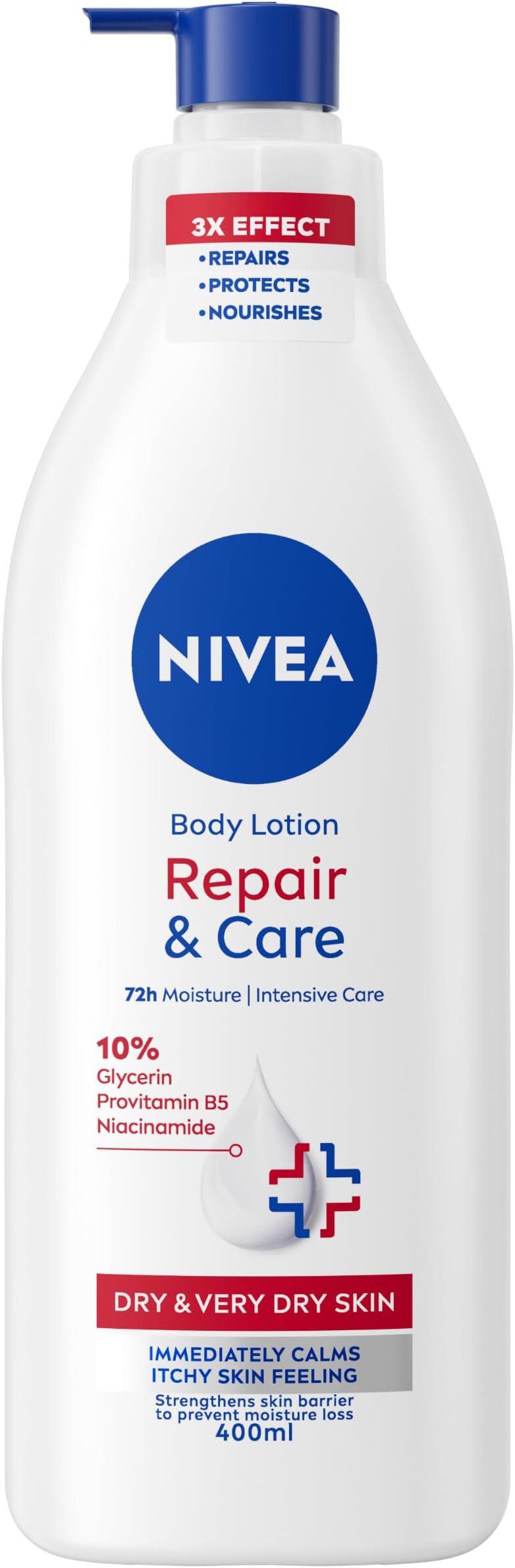 Body Repair & Care (400 ml), 72H Moisture Body Lotion with Strengthening Formula, Skin Barrier Strengthening Moisturising Cream, Body Lotion for Dry Skin, With Niacinamide and Glycerin