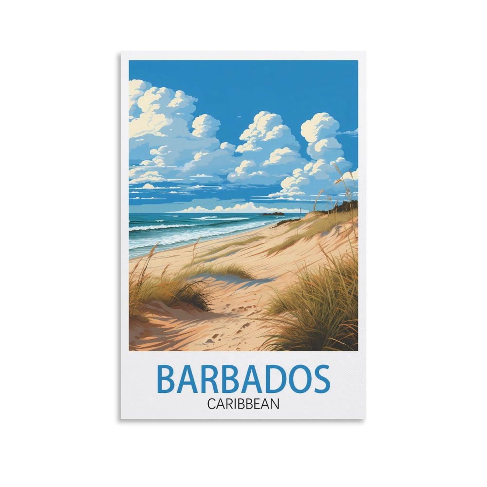 Vintage Metal Tin Sign Barbados Caribbean Beach Funny Vintage Metal Tin Sign for Wall Decor Man Cave Bar Garage Home Pub Yard 15x30cm