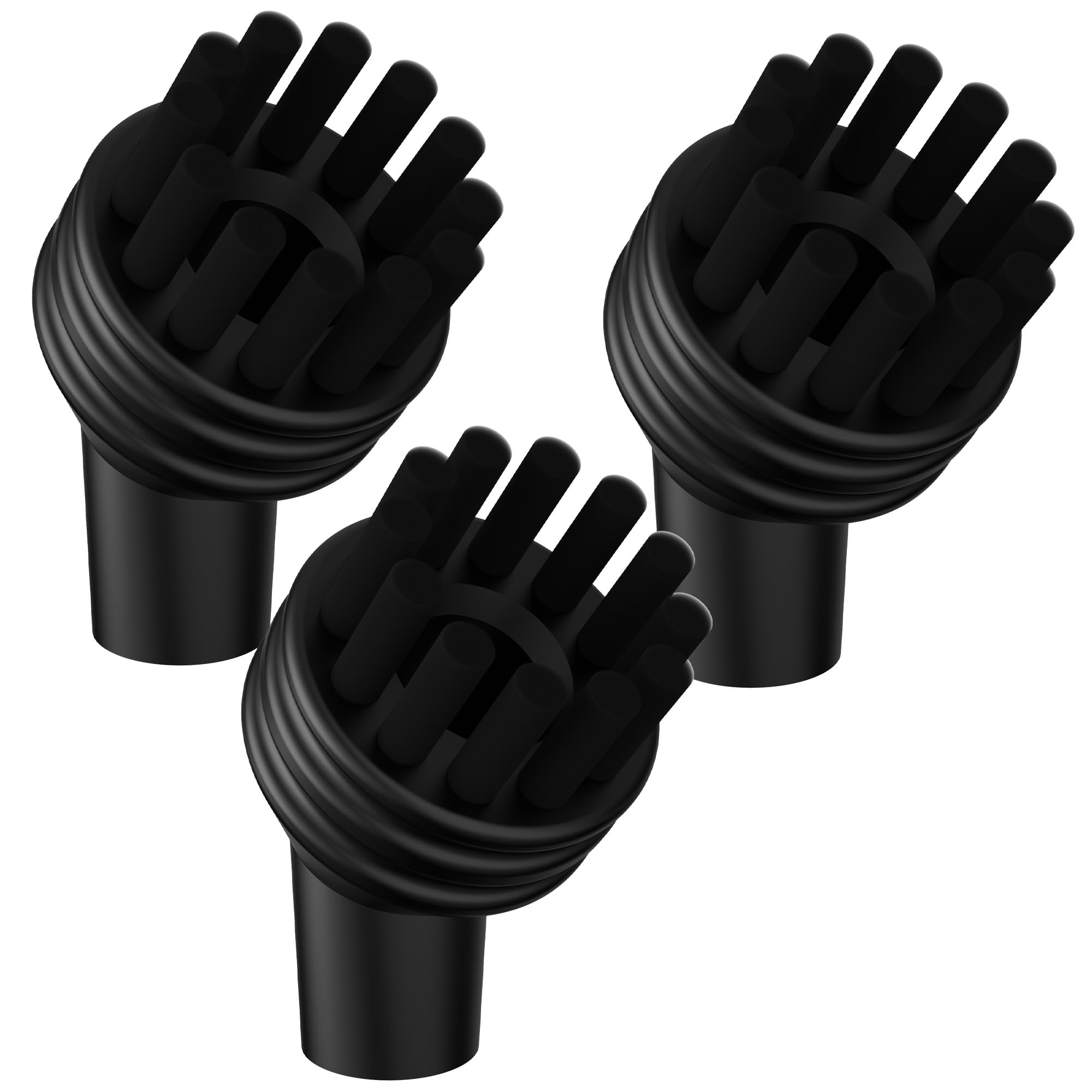 3pcs Nylon Brushes Accessory of Steam Cleaner for Kitchen Floor Wall etc