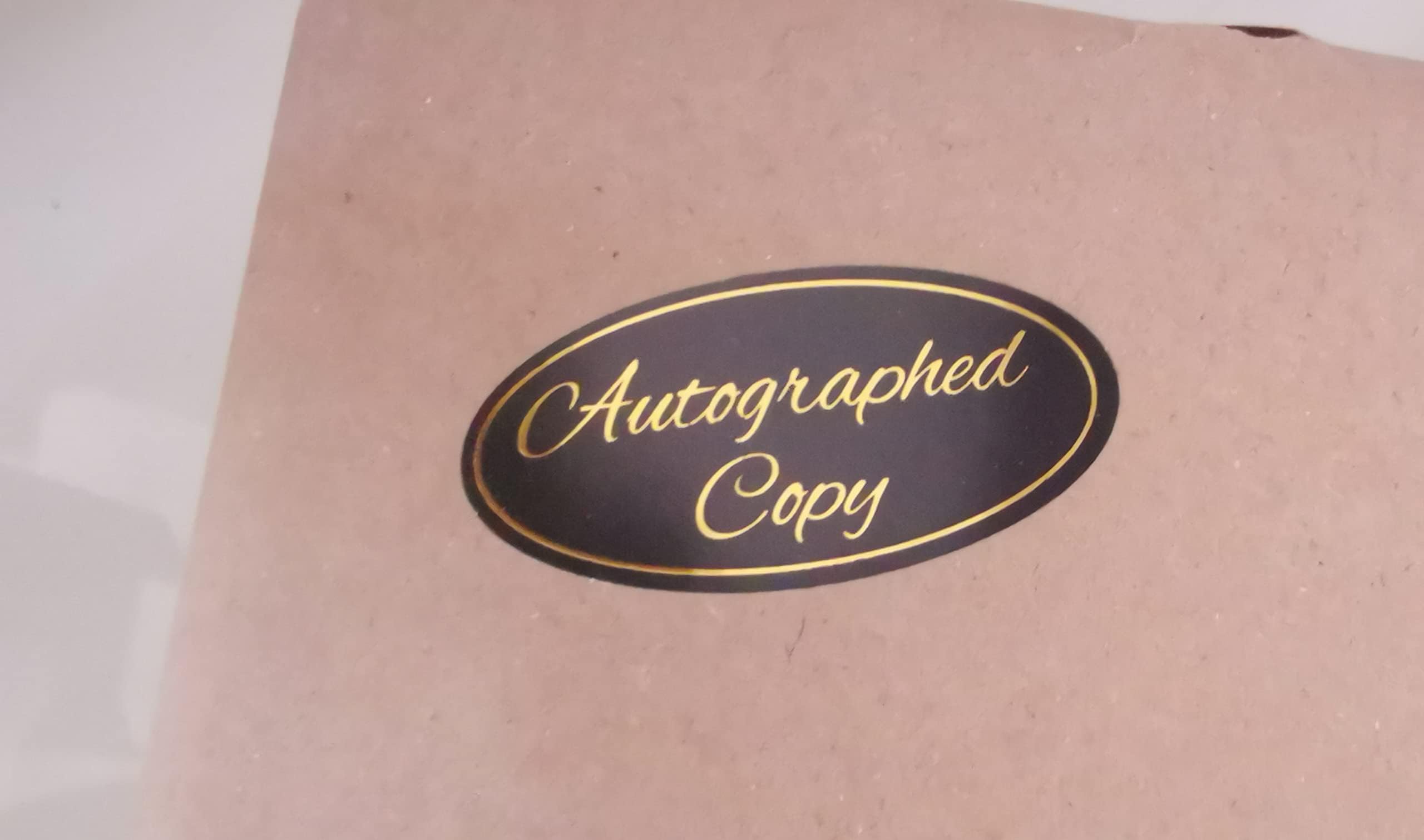 1008 PCS 'Autographed Copy' Stickers1 x 2Inch Oval Gold