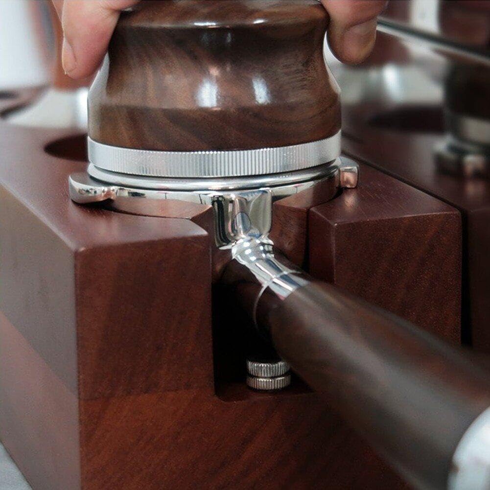 Espressotamper-Station für Baristas 58-mm-Portafilter-Tamperhalterung Einstellbare Espressotampingmatte Ständer Kaffeezubehör