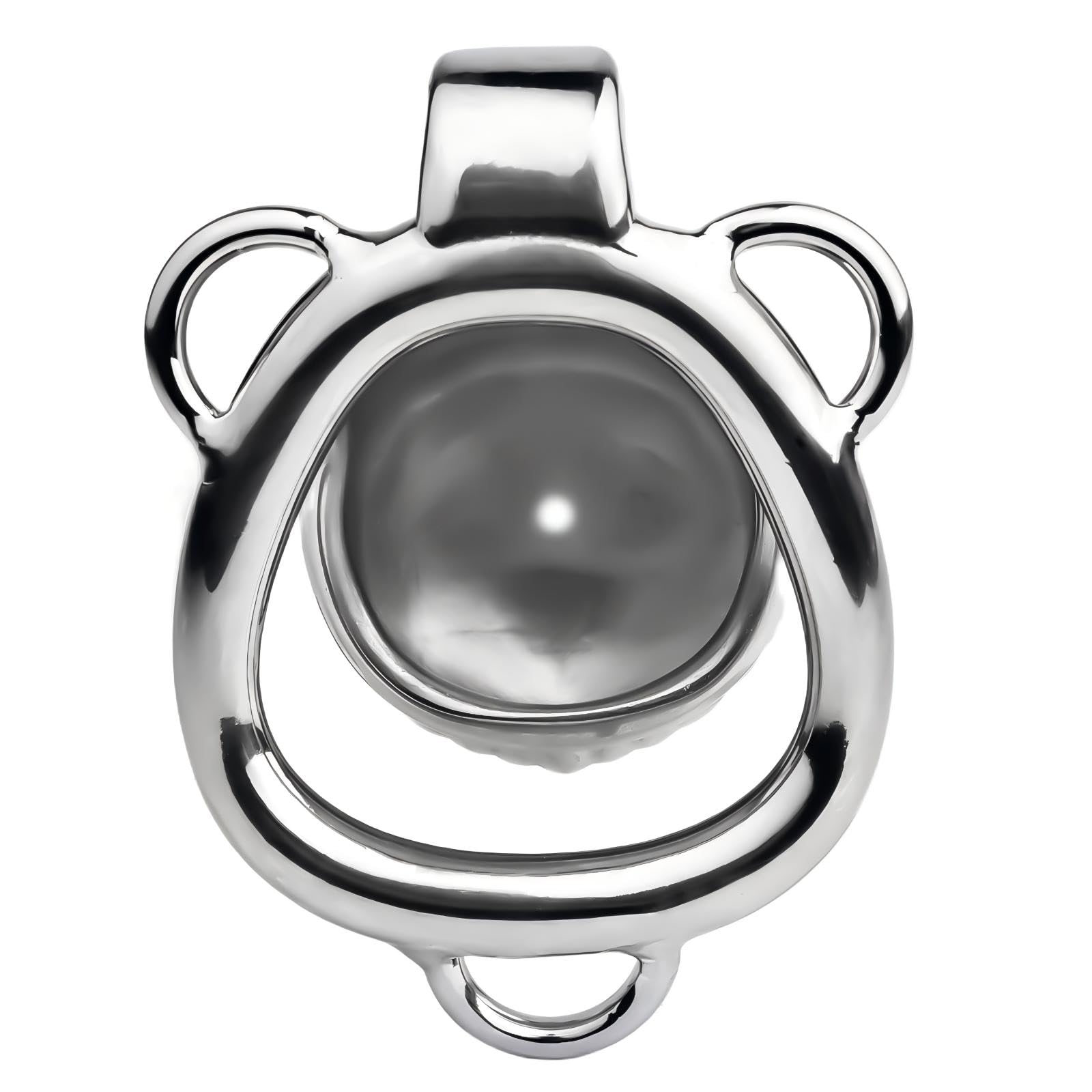 Sex Toýs Homme Cage de Chasteté en Métal Cage Chastetée Masculine avec Serrure Invisible et Ceinture Ceintures de Chasteté Utilisées pour Retenir Les Pénis Des Hommes (Silver,45mm)