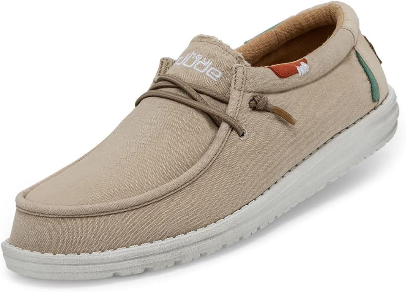 Hey Dude Men's Wally Wash Men’s Shoes Lace Up Loafers Comfortable  Light-Weight