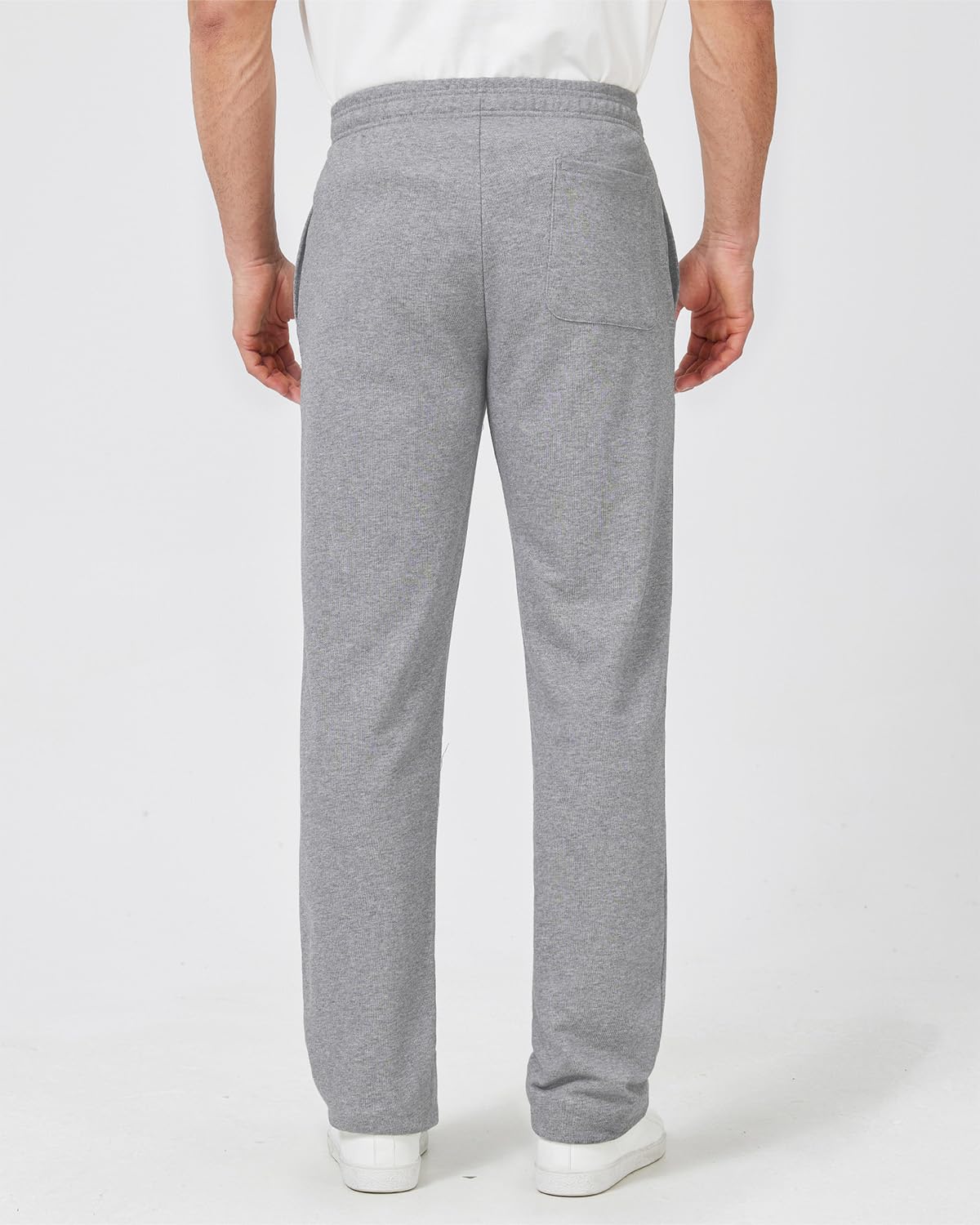 Zylioo Pantalones deportivos extralargos con bolsillos para hombre de más de 6 pies, parte inferior abierta, pantalones deportivos de pierna ancha para hombres altos