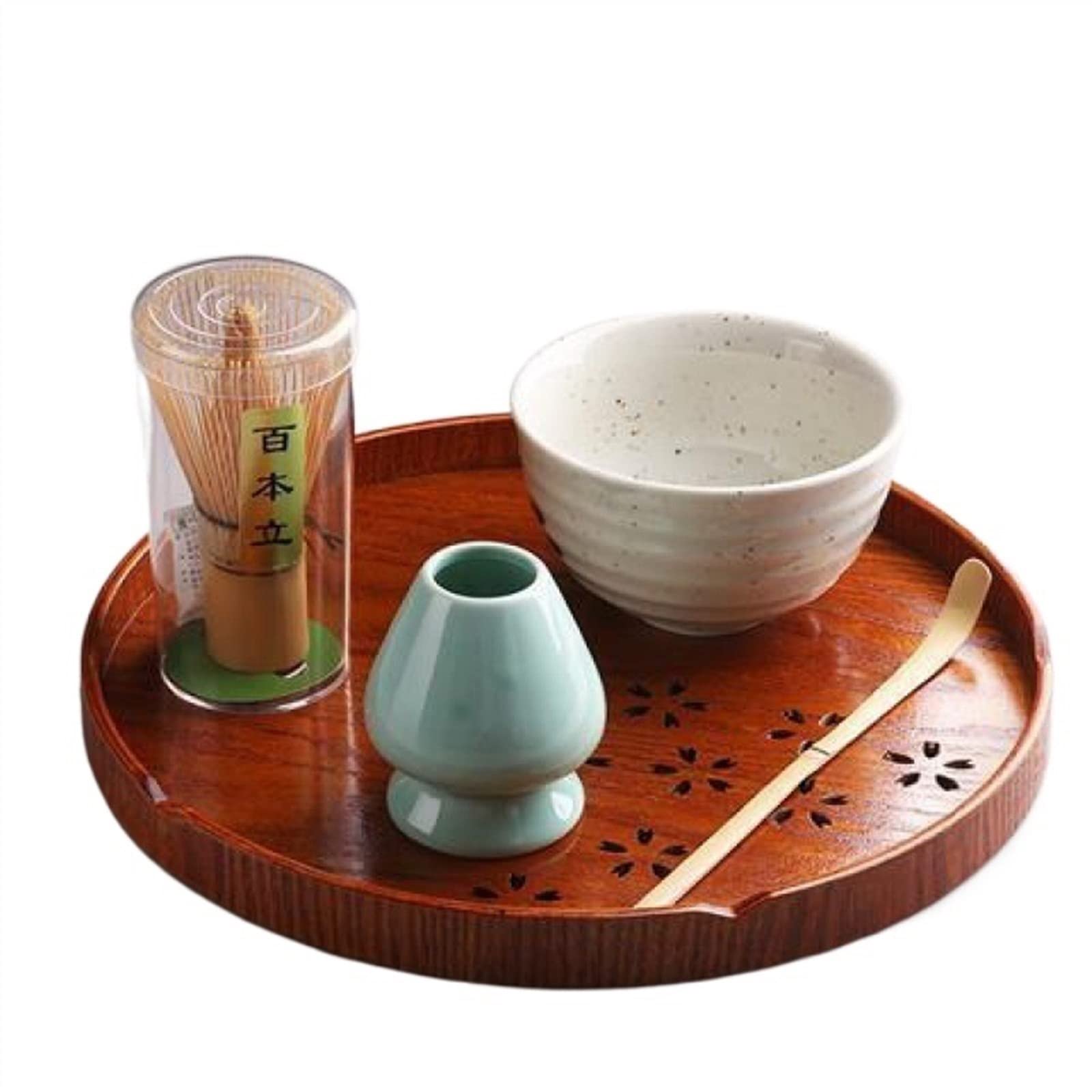 Cuillere Matcha Accessoires Faits Main Matcha Kit Ustensiles de Thé Japonais Traditionnels pour Le Matcha Convient pour Les Fêtes(5pcs)