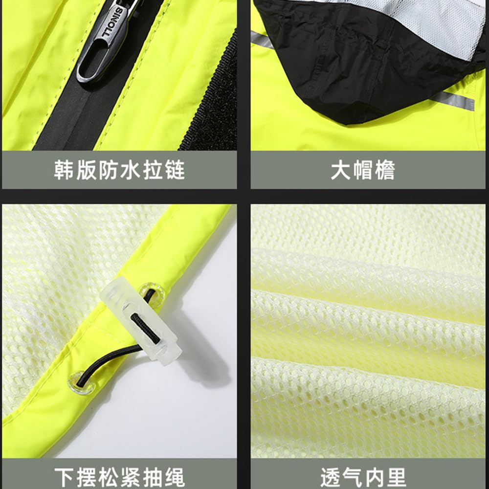 Hcclijo Männer Moto Regenmantel Regen Mantel Jacke Hosen Motorrad Angeln Sommer Motorrad Biker Regen Set