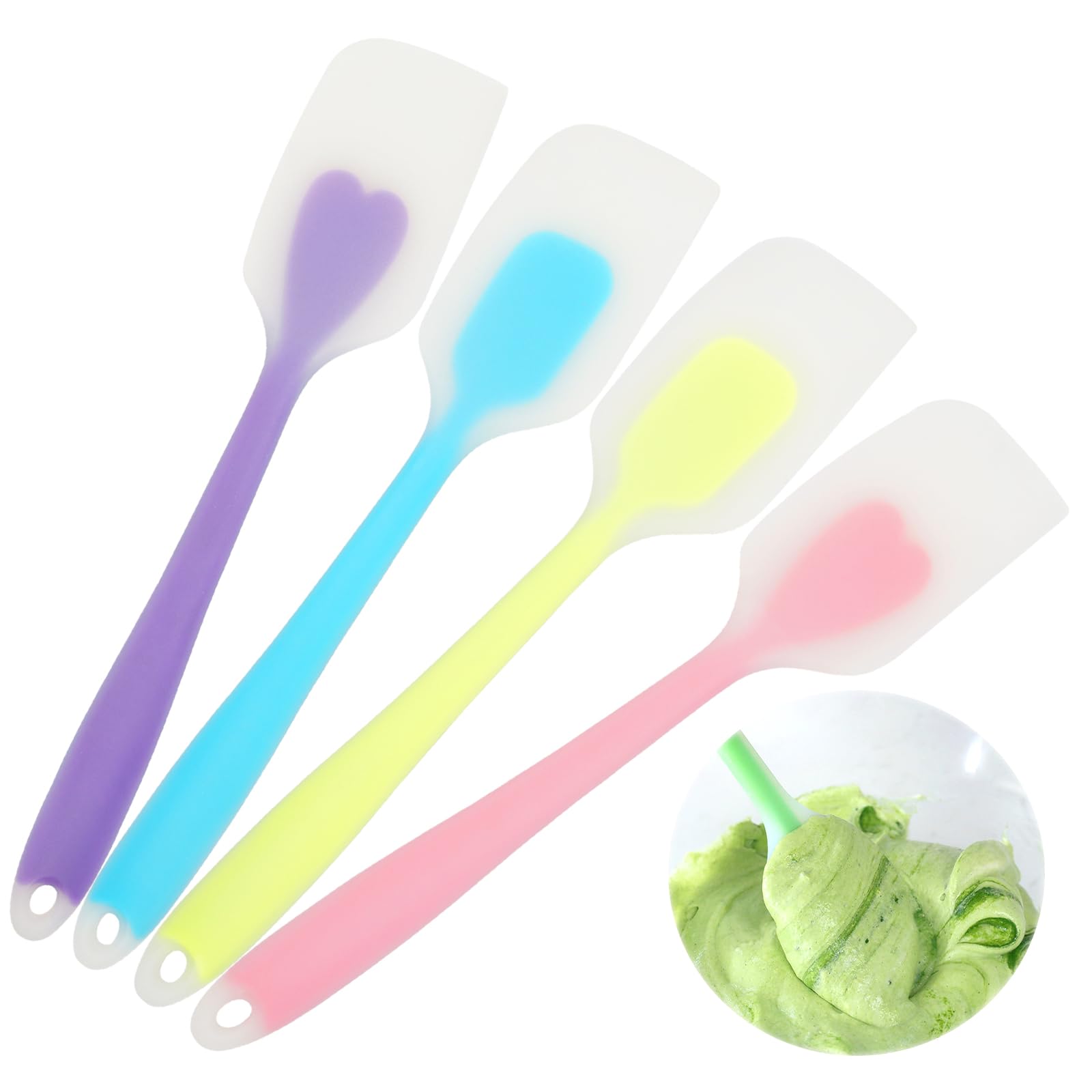 Set 4 Spatole Silicone - Leccapentole Antiaderenti, Resistente Al Calore, Colorate - Foto 9