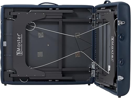 Miniatura 4 de Master Massage Montclair Pro - Mesa de masaje portátil de espuma viscoelástica extra ancha de 31 pulgadas en azul real con sistema de iluminación