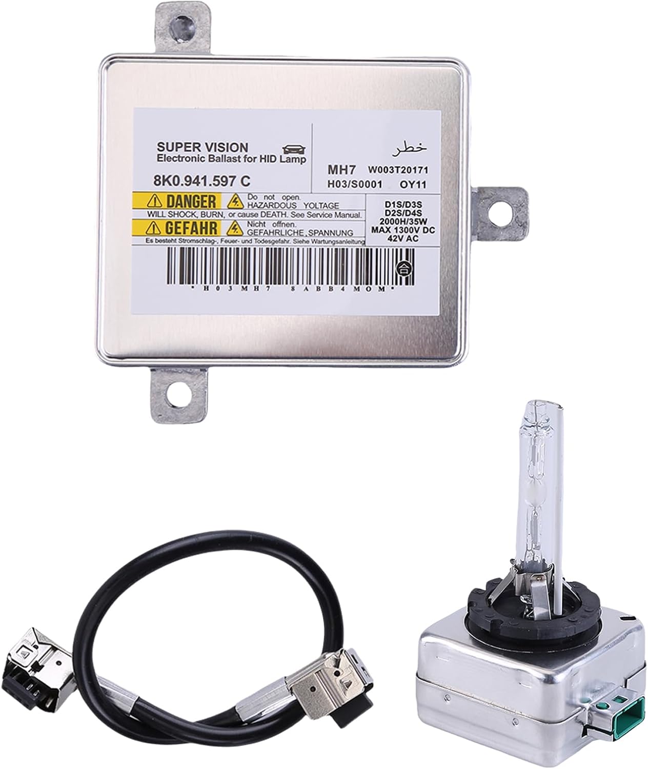 99161832303 Xenon Headlight Ballast for 2015-2018 Porsche 911 Macan 3.0L 3.8L 4.0L Xenon HID Ballast with D3S HID Headlight Bulb 999-631-070-90 99161832103 6913112599d
