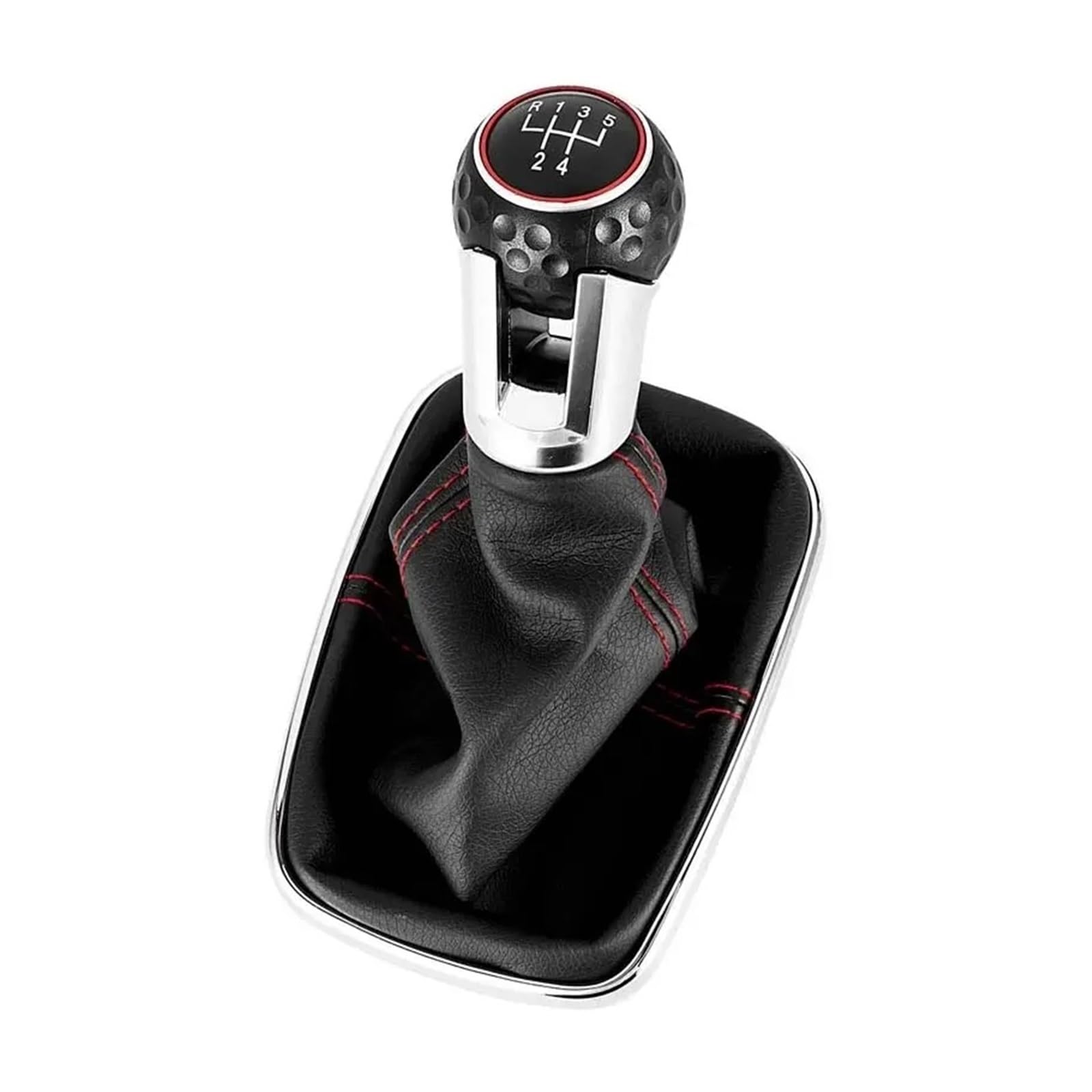 Qwqaab A 5 Speed 12Mm Manual Gear Knob Manual 5/6 Speed Gear Shift Knob 12Mm Gaiter Boot For Volkswagen For Vw For Golf Mk4 For Gti For Jetta For Bora(A 5 Speed 12Mm)