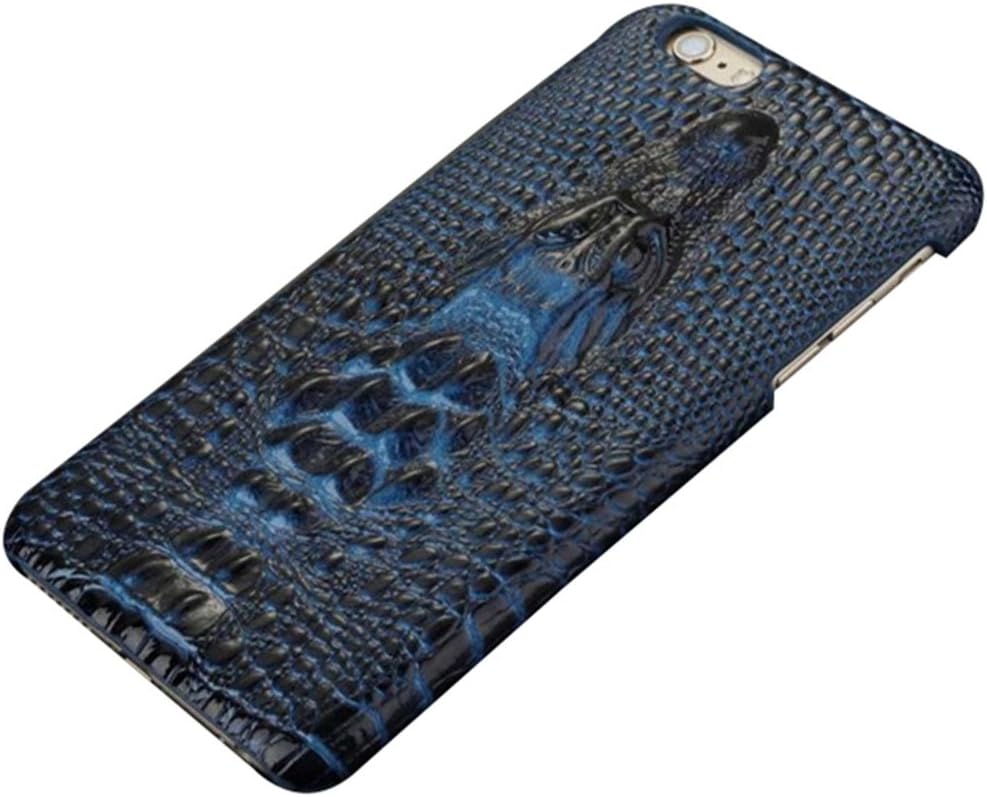 FLT iPhone 6 6s Hot Cool 3D Soft Genuine Leather Crocodile Skin Back Cover Phone Case for 6Plus 6sPlus brand fashion shell (Blue for iPhone 6Plus 6sPlus)