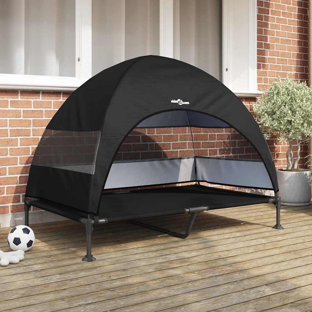 Generico Letto per Cani Elevato Nero 127 x 81 x 108 cm Tessuto e Acciaio,Articoli per Animali,Animali Domestici - Articoli,Articoli per Cani,Lettini per cani-42008221