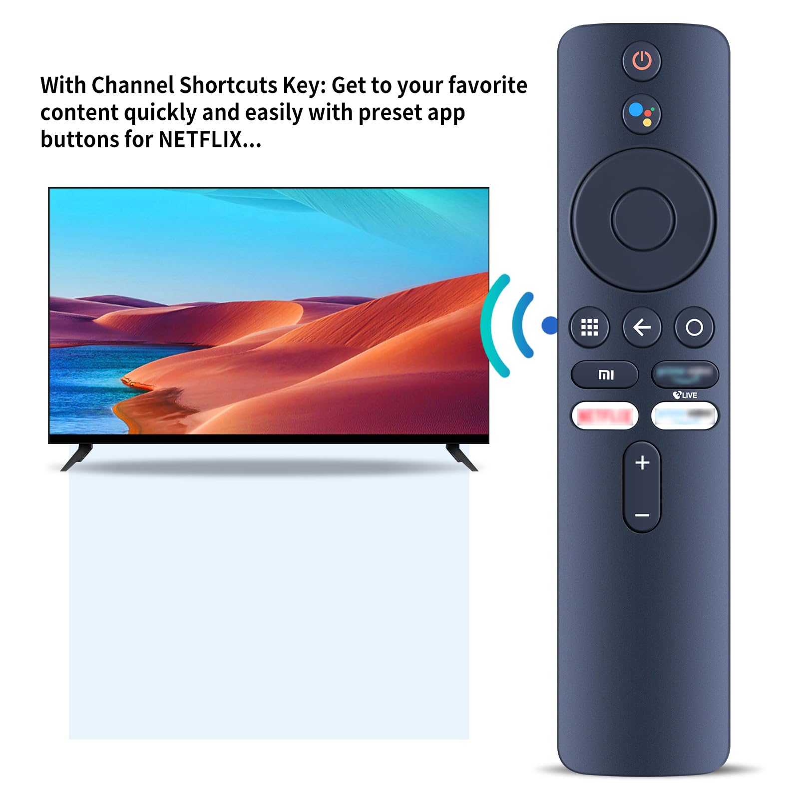Voice Remote Control BT-MI02 Fit for Xiaomi MI Box 3/4K Android TV, Compatible with Xiaomi MI TV Stick/Box XMRM-006 XMRM-00A XMRM-M8 - Image 4