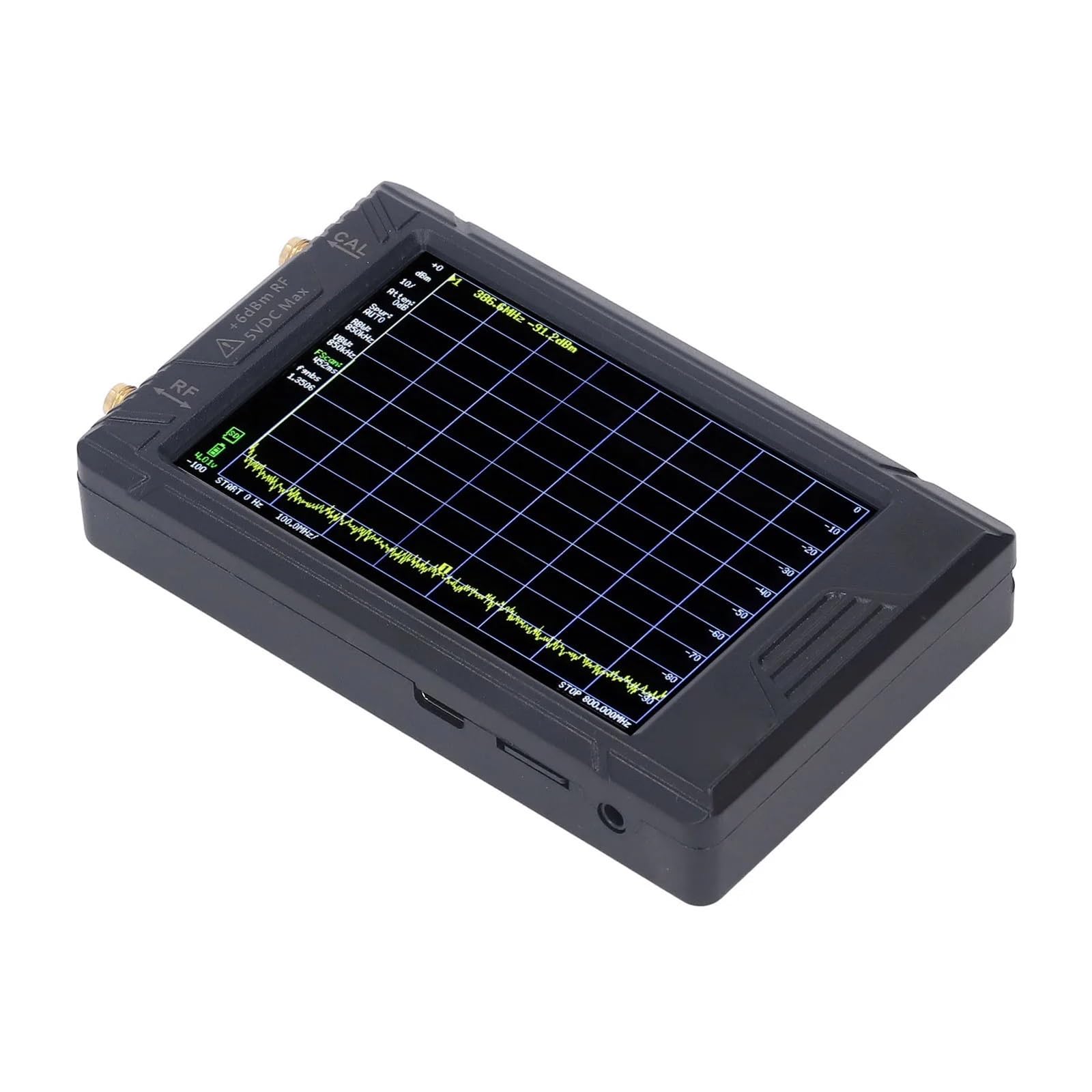 Analizador de Red, Analizador de Espectro portátil con Pantalla de 4 Pulgadas y resolución conmutable de 100 KHz a 5,3 GHz. Herramienta de Prueba eléctrica.