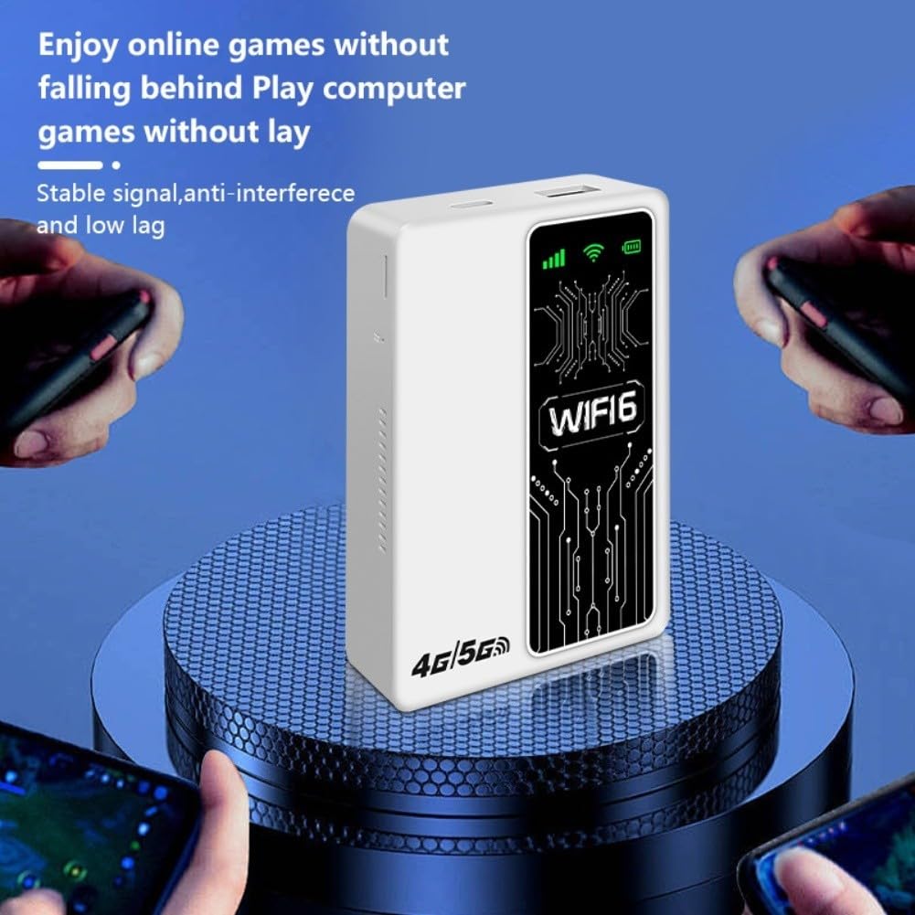 Modem Wireless 4G Compatto 300Mbps Router da Viaggio con Supporto SIM per Casa Ufficio Auto - Hotspot Mobile Veloce 18x8x3cm
