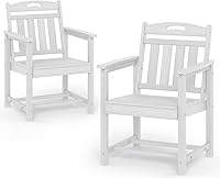 Vista 23 de Mesa de comedor rectangular para exteriores, mesa de polietileno de alta densidad resistente para 6, mesa de patio resistente a la intemperie