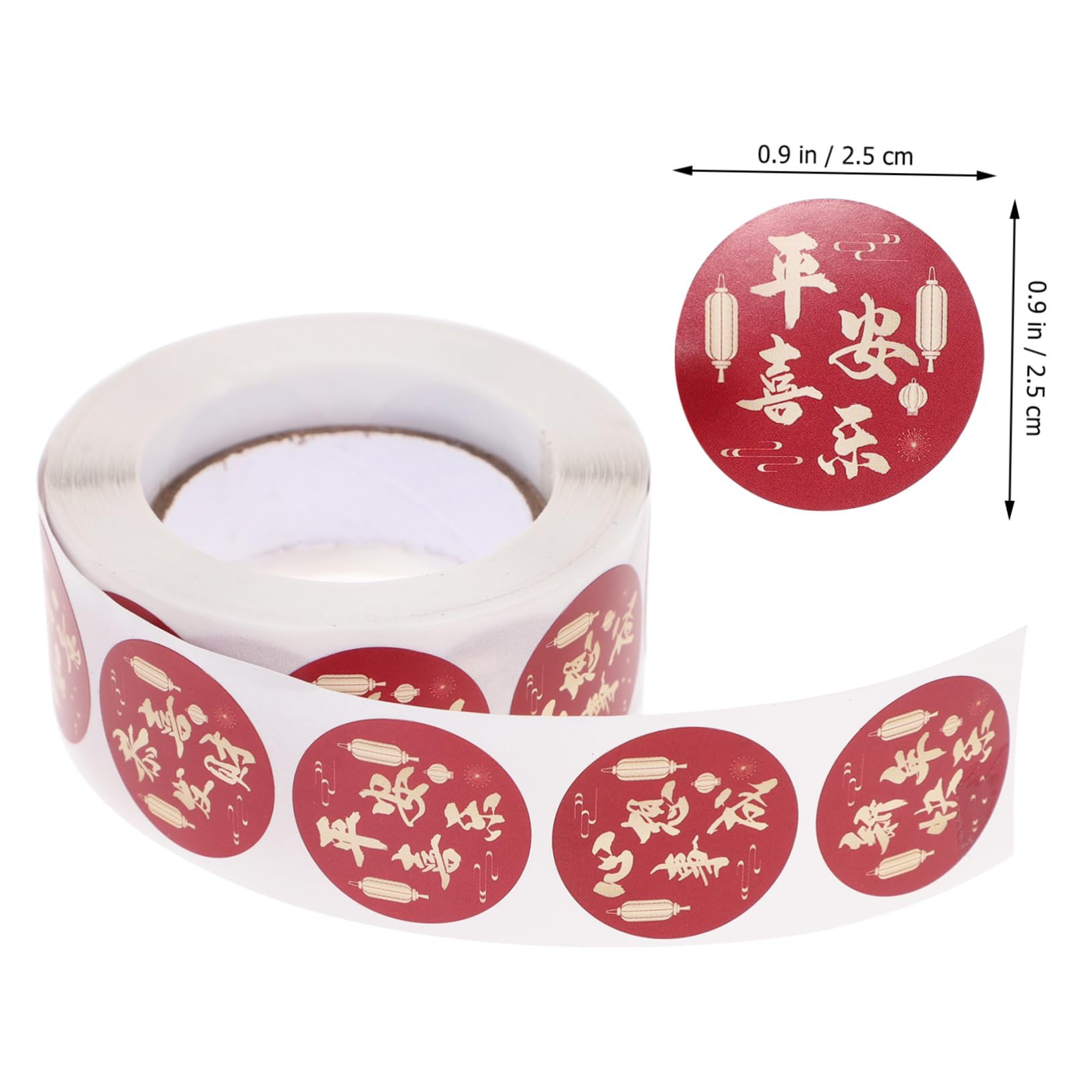 SEWACC 20 Rollos Fu palabra pegatinas pegatina navideña personalizada pegatinas de etiqueta de año nuevo chino sobres etiquetas colgantes sello de sobre sello