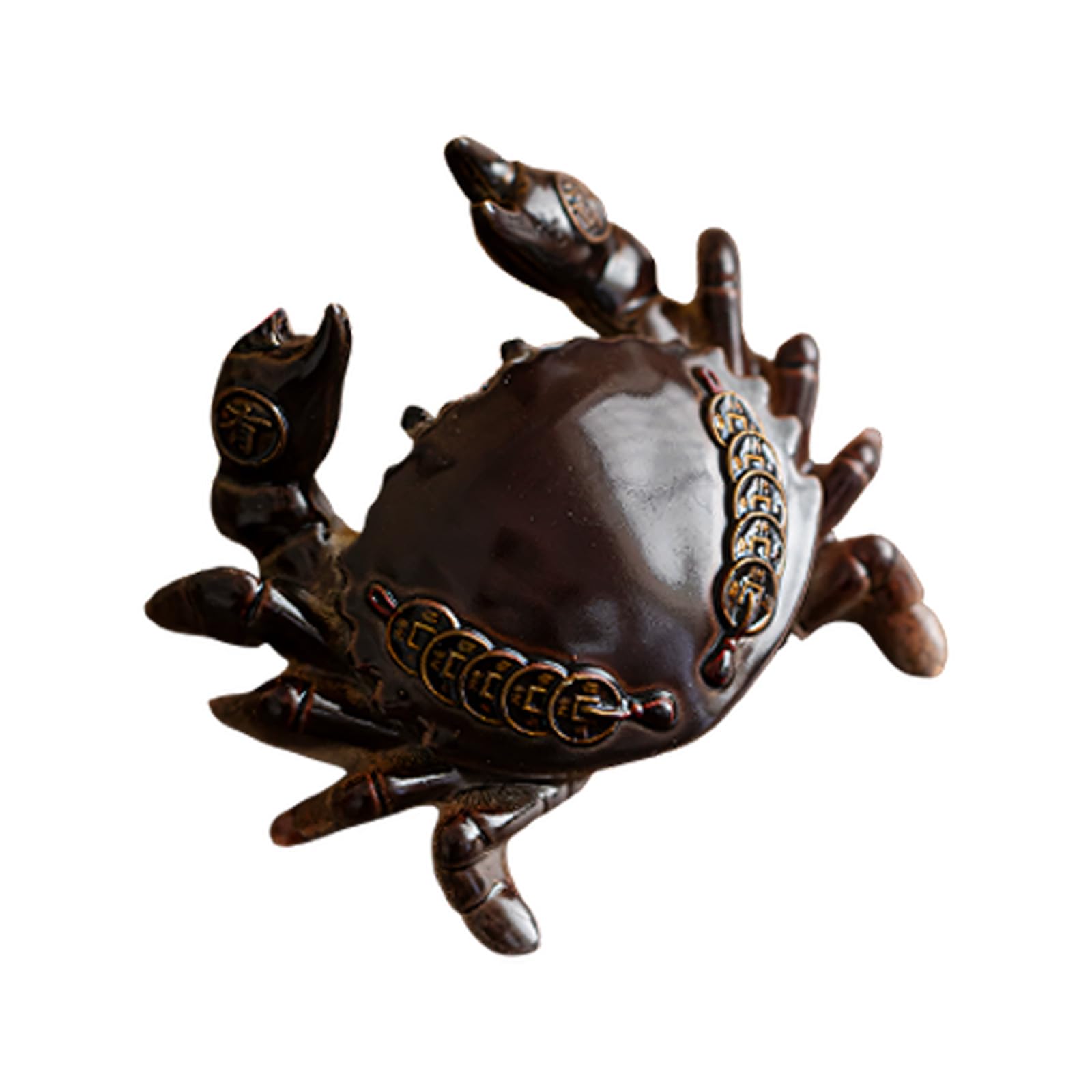 PLCPDM Realistic Lucky Crabs Sculpture Ornament That Changes Color with Temperature Ideal for Tea Lover and Home Decors Gift Color Changing Crabs Figurine