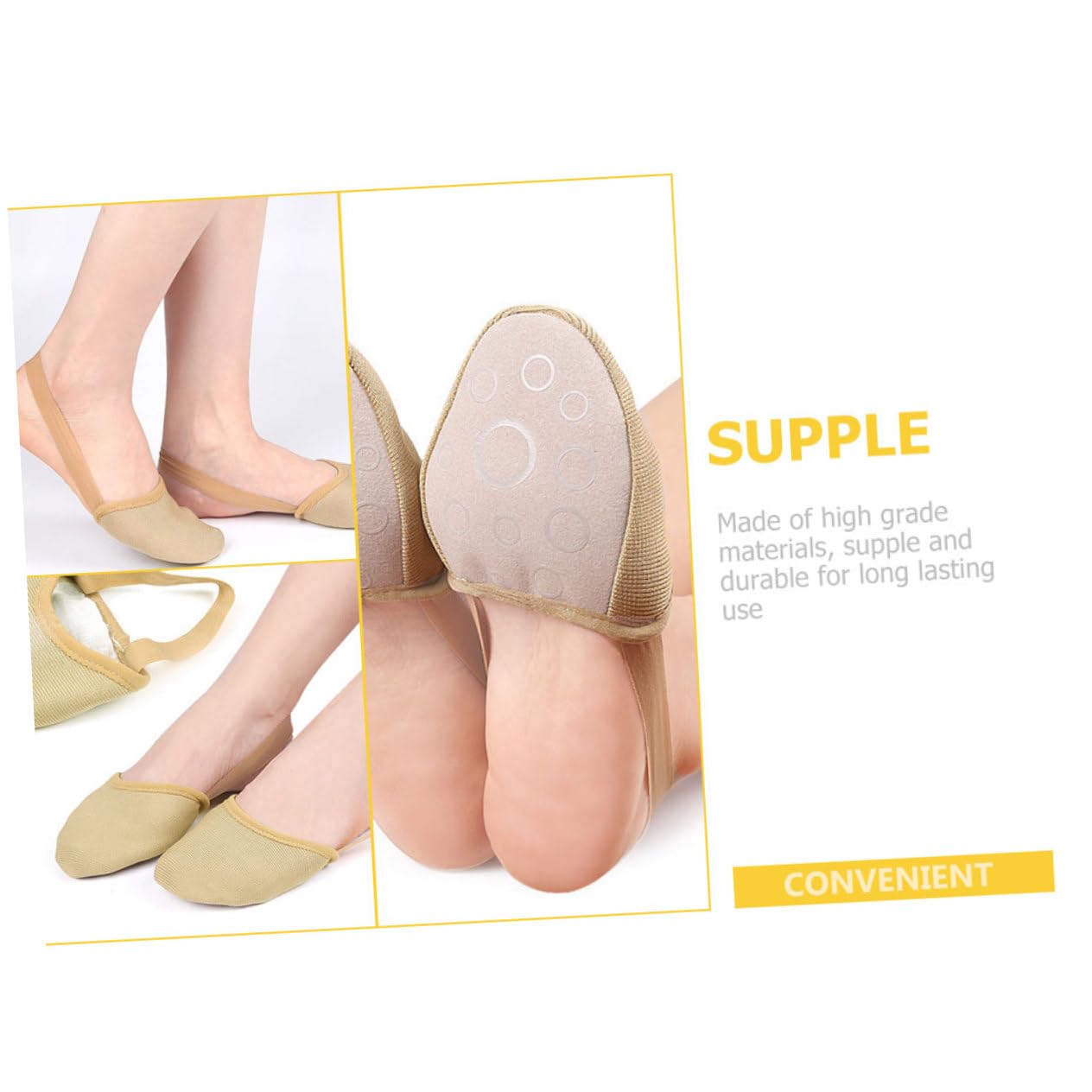 Ipetboom 2 Pairs Metatarsal Pads Women Forefoot Insoles for Women Breathable Non-Slip Forefoot Socks