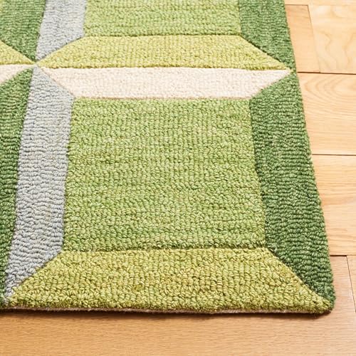 Image of Hand Tufted Wool Carpets Anti Shedding Rug Modern Carpets for Living Room Size 3x5 Feet