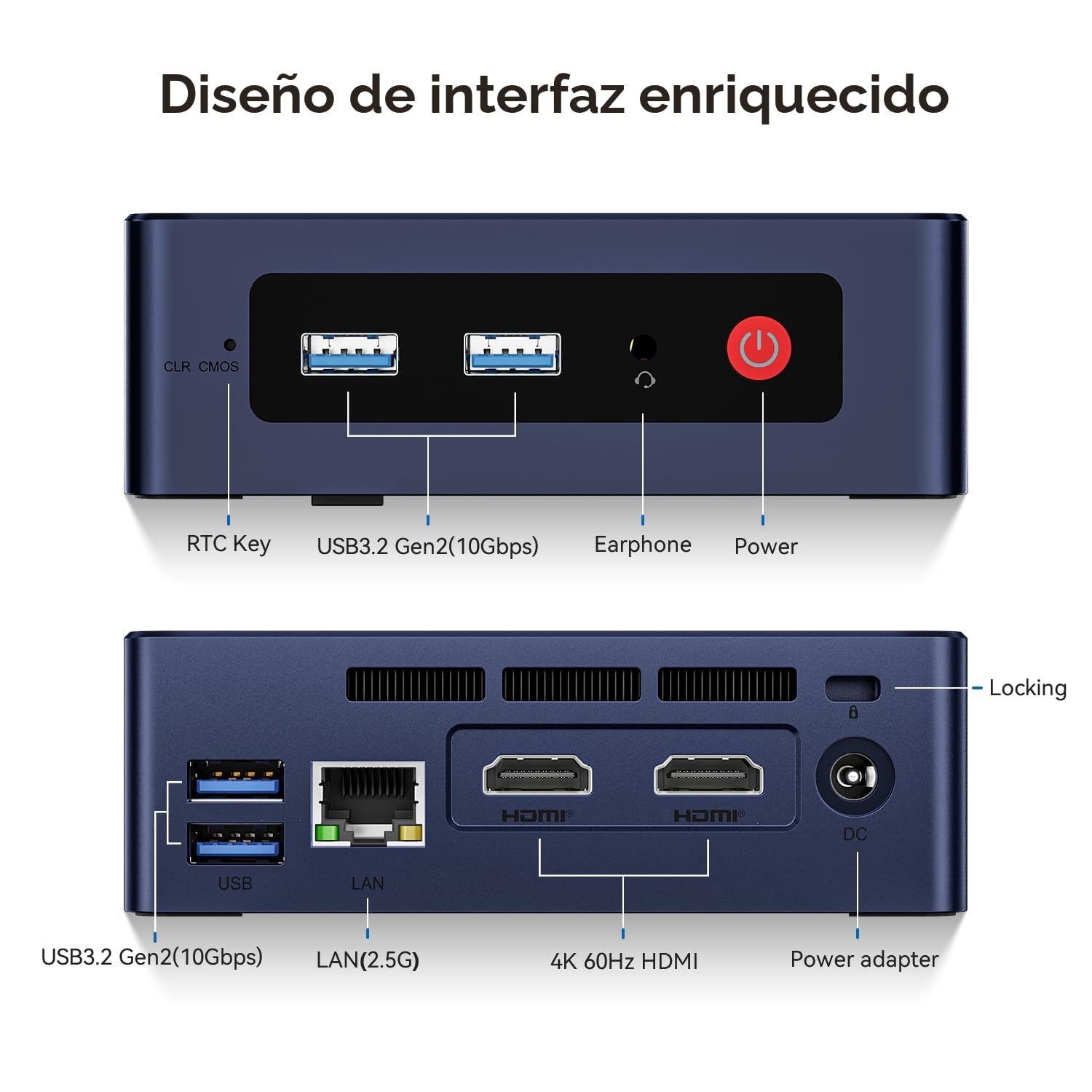 Beelink Mini PC Mini S12 Pro, Intel Alder Lake N100 de 12ª (hasta 3,4 GHz), miniordenador, 12 GB de RAM, SSD de 512 GB, Ordenador de Oficina, Doble Salida HDMI/Wi-Fi 6/Bluetooth 5.2/RJ45/WOL