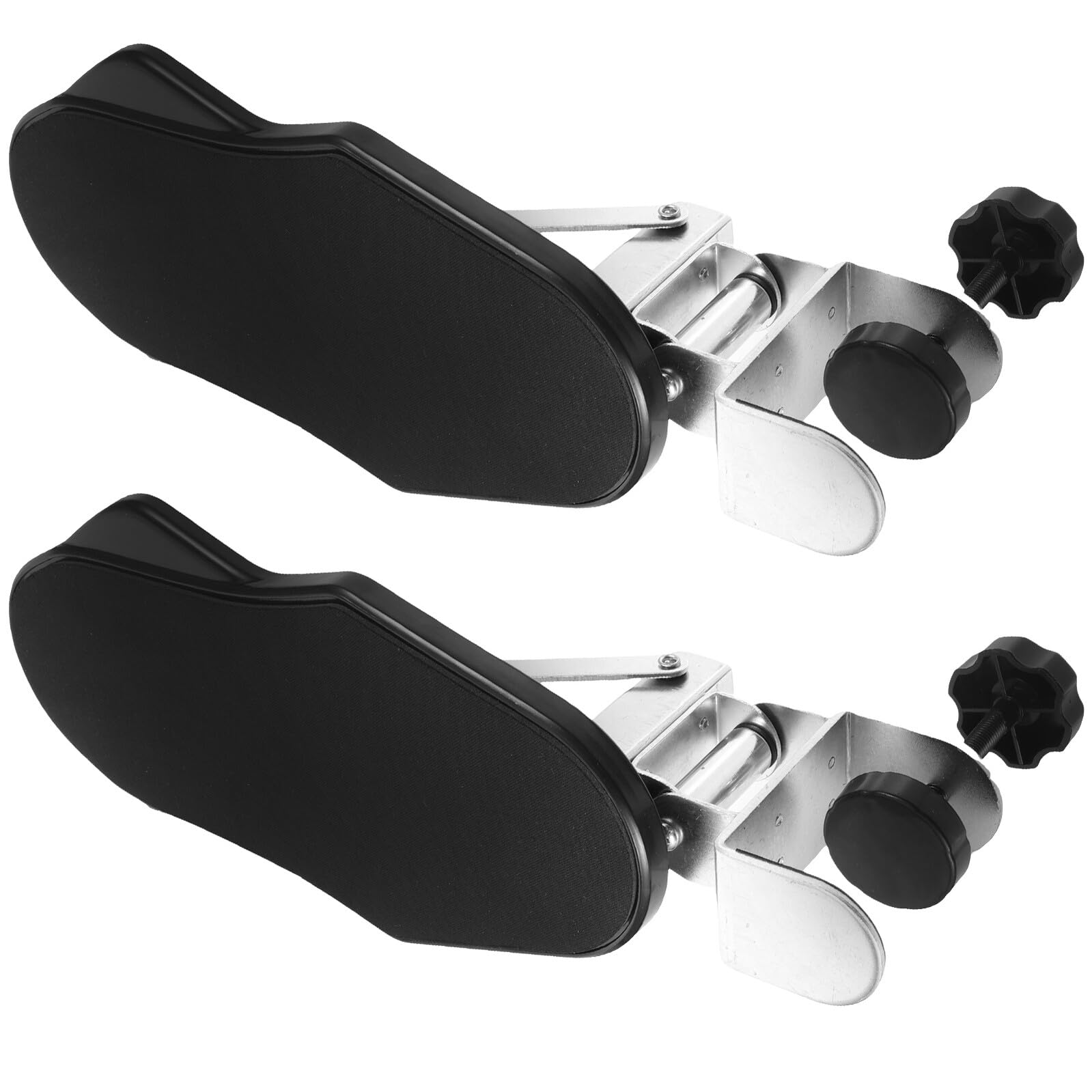 SUPVOX Lot de 2 Repose-Bras Ergonomiques Réglables pour Bureau Support Rotatif Tapis de Souris Intégré Extension de Poste de Travail en Acier Noir pour Ordinateur et Clavier Bureau à